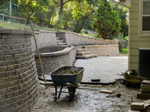 Pavers going down